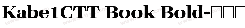 Kabe1CTT Book Bold字体转换